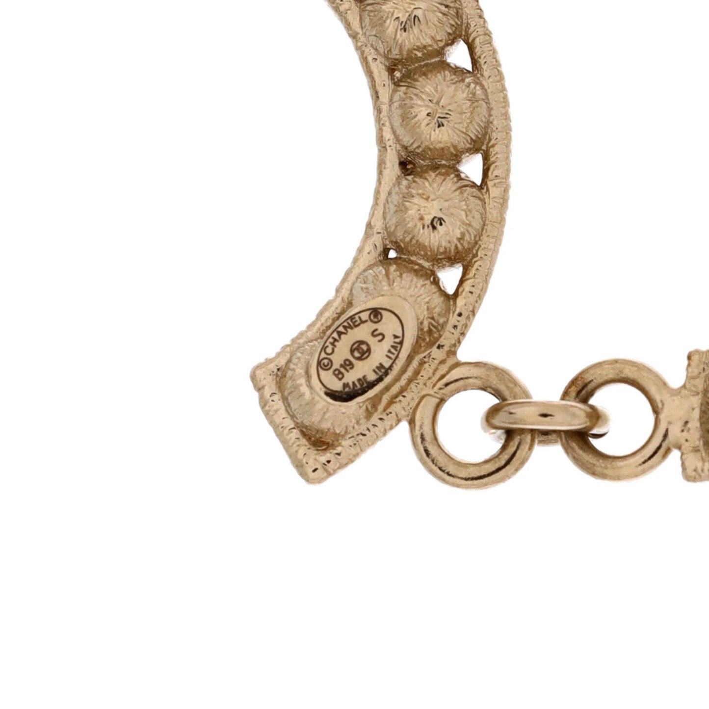 Chanel Cha-Nel Drop Earrings Metal With Crystals