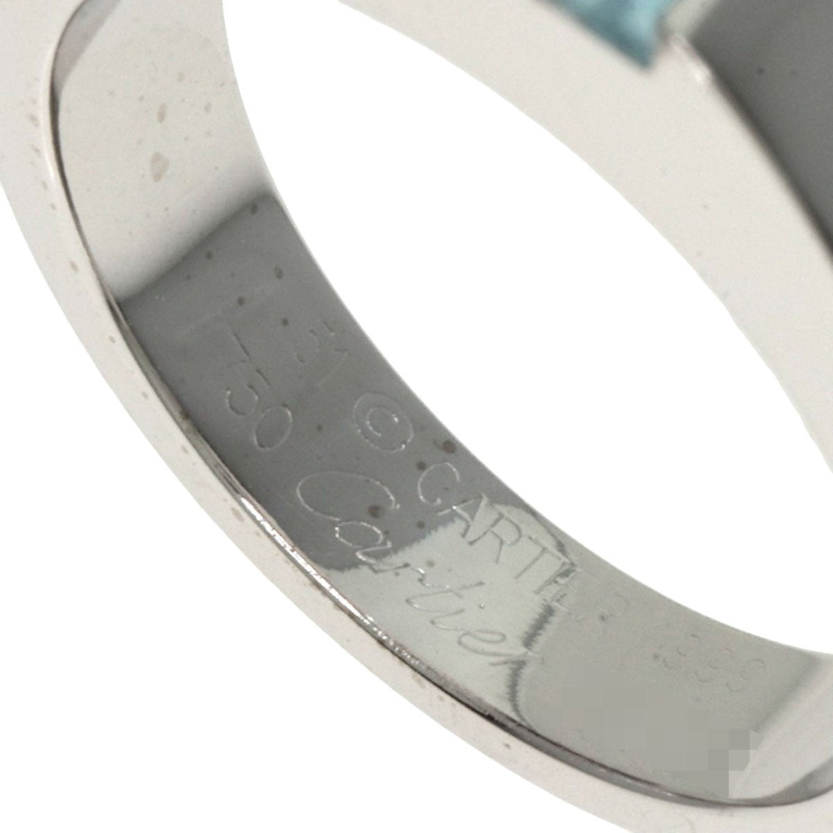 Cartier Tank Aquamarine #51 Ring K18 White Gold