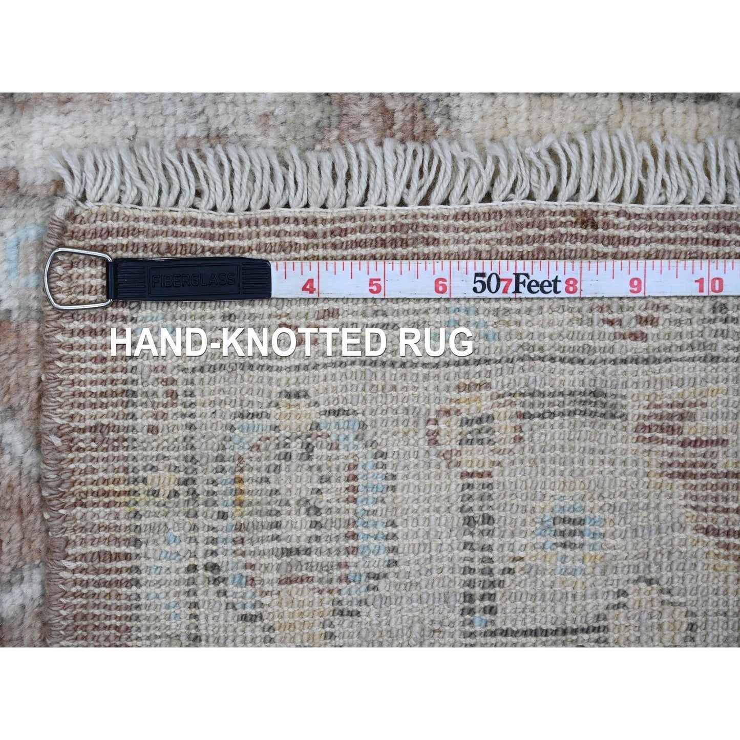 2'10"X5'10" Brown Afghan Angora Oushak Hand Knotted 100% Wool Runner Rug