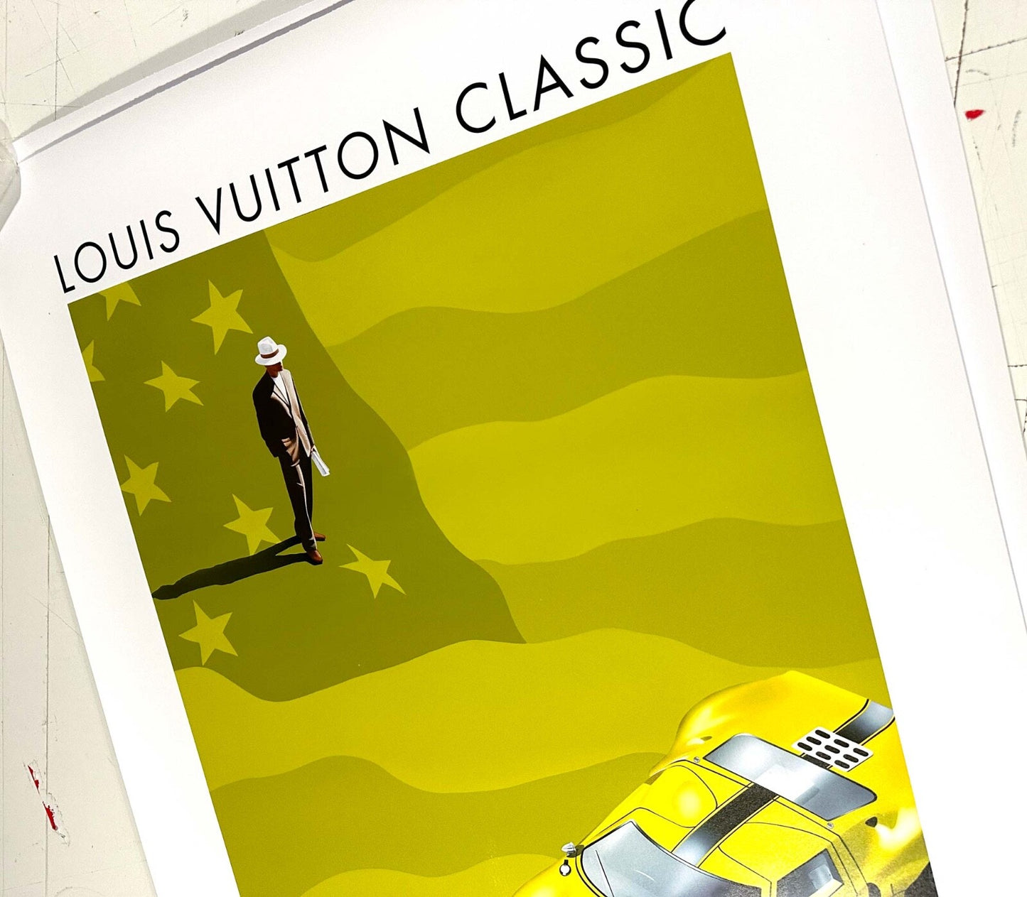 Louis Vuitton Parc Bagatelle Ford GT Poster 2002 Razzia Hand-Signed Original
