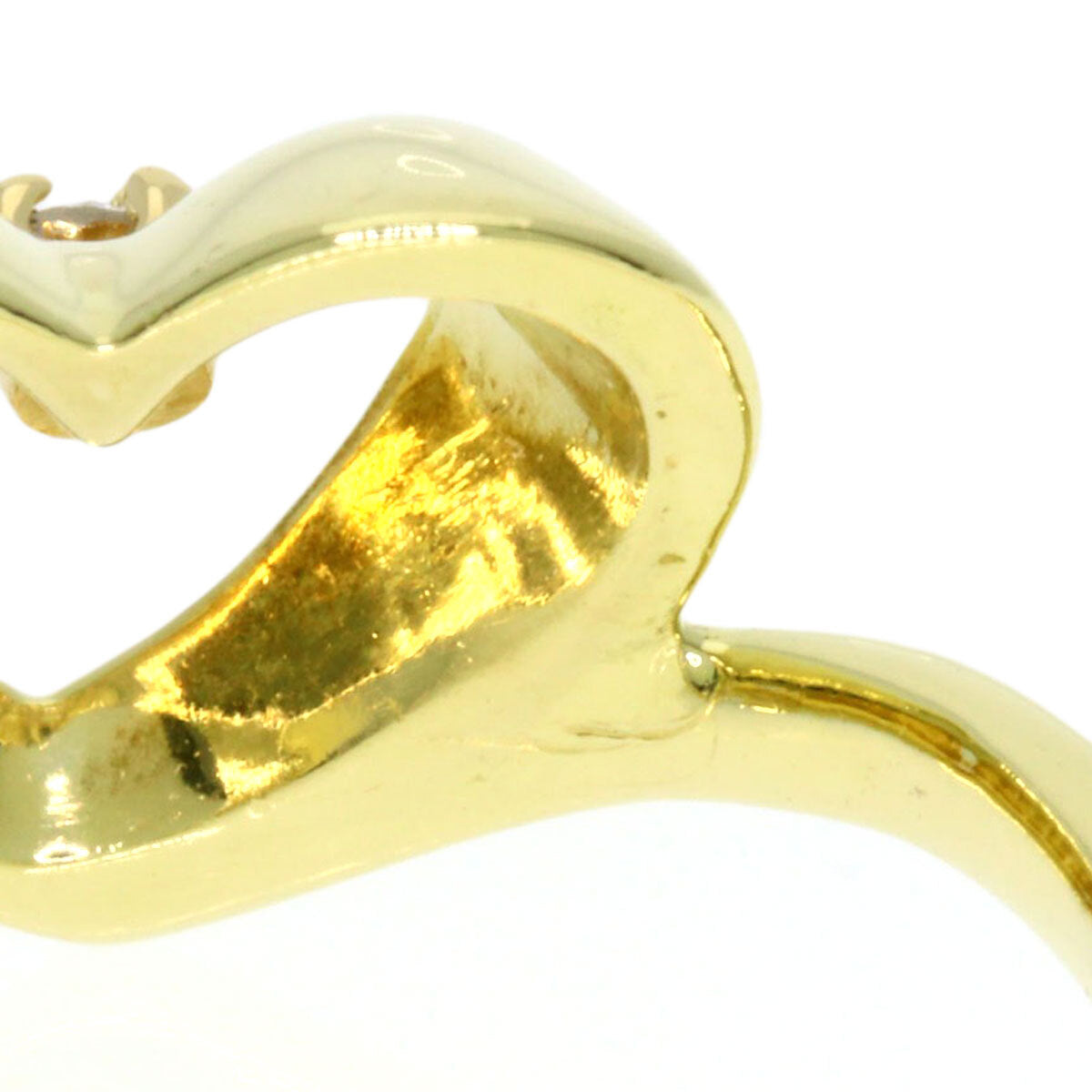 TIFFANY&Co. Ring Open heart 1P Diamond K18