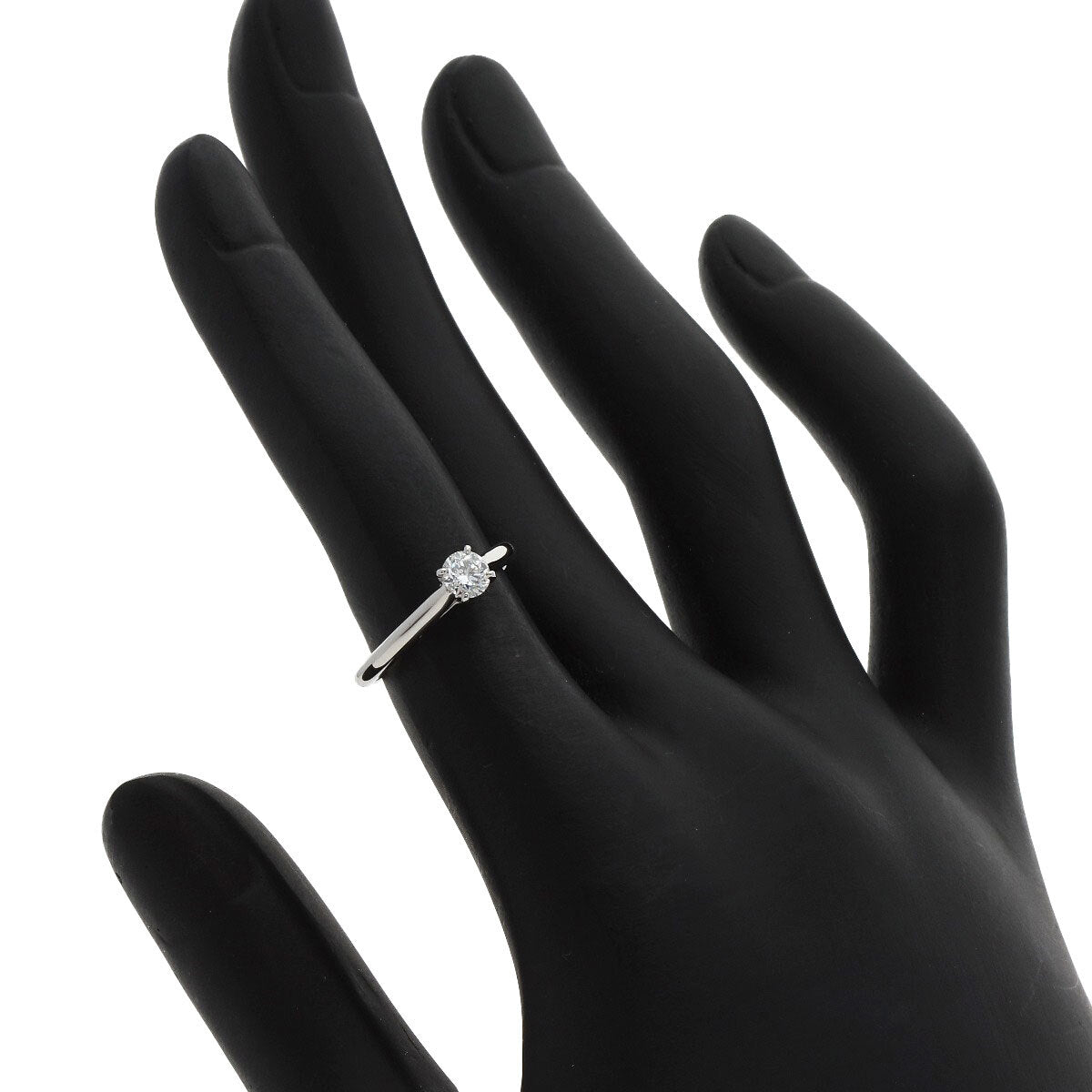 Cartier Ring Solitaire Diamond # 47 Platinum Pt950