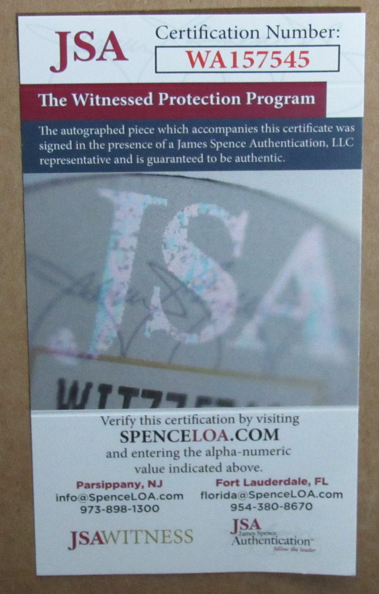 Bret Hitman Hart Autographed 11X14 Photo Wwe Wrestling Champ Framed Jsa