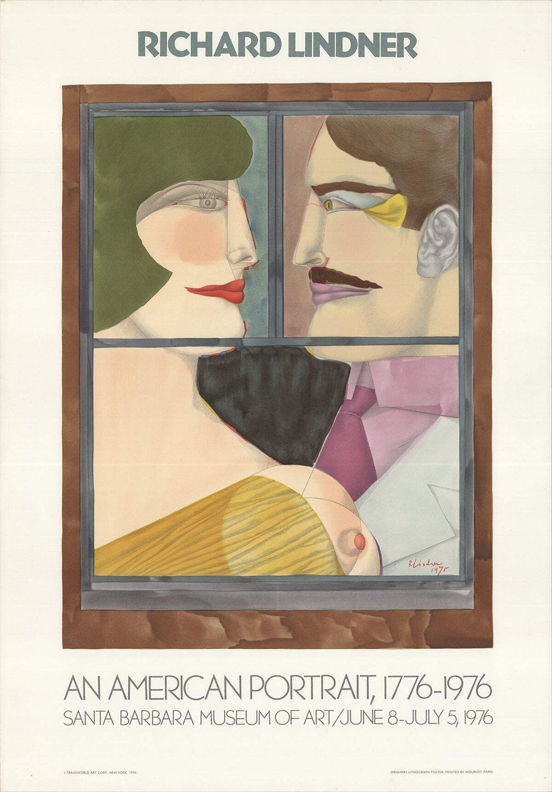Richard Lindner An American Portrait " Lithograph