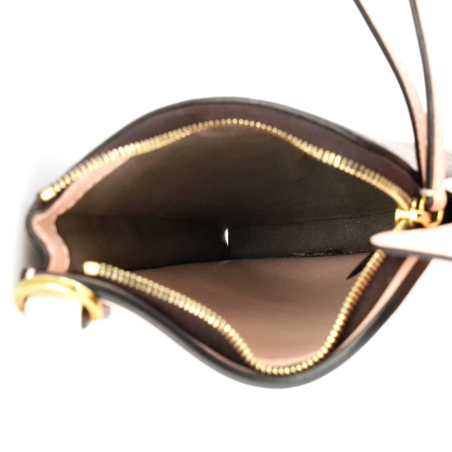 Fendi Bustine 3 Pockets Crossbody Bag Leather And Zucca Coated Canvas Mini