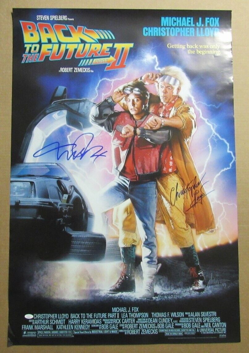 Michael J Fox/Christopher Lloyd Signed 27X40