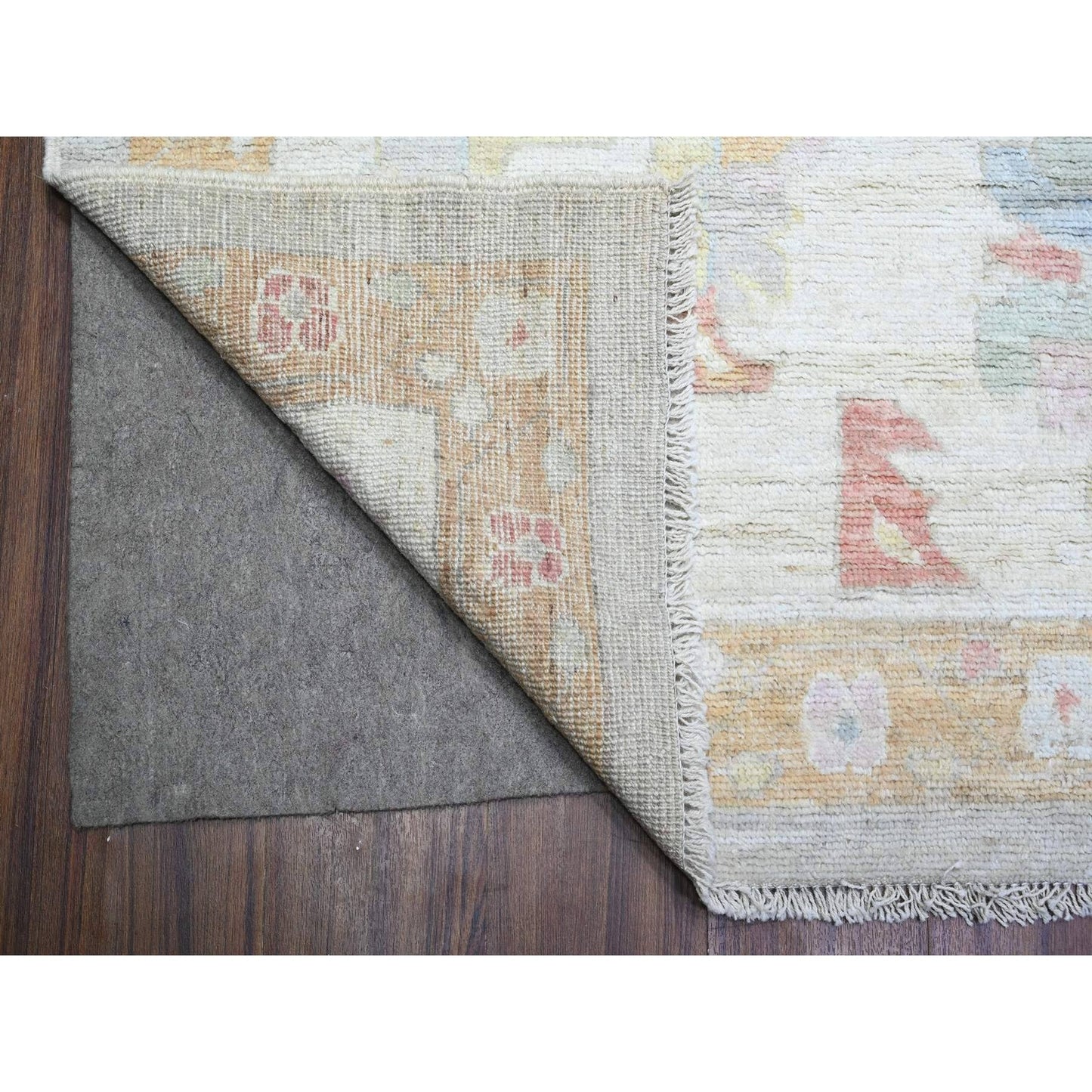 11'X18' Gray Angora Oushak Colors Wool Hand Knotted Oversized Rug