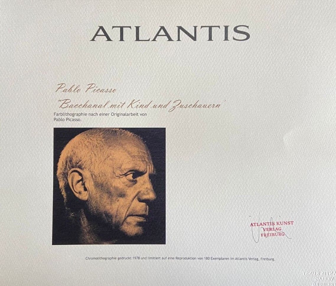 Pablo Picasso Lithograph Coa Signed Numbered In