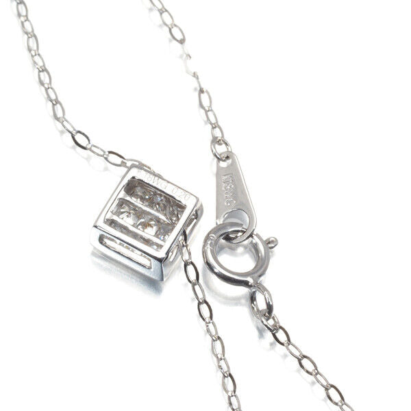 Diamond 0.20ct Mystery-setting Square Necklace