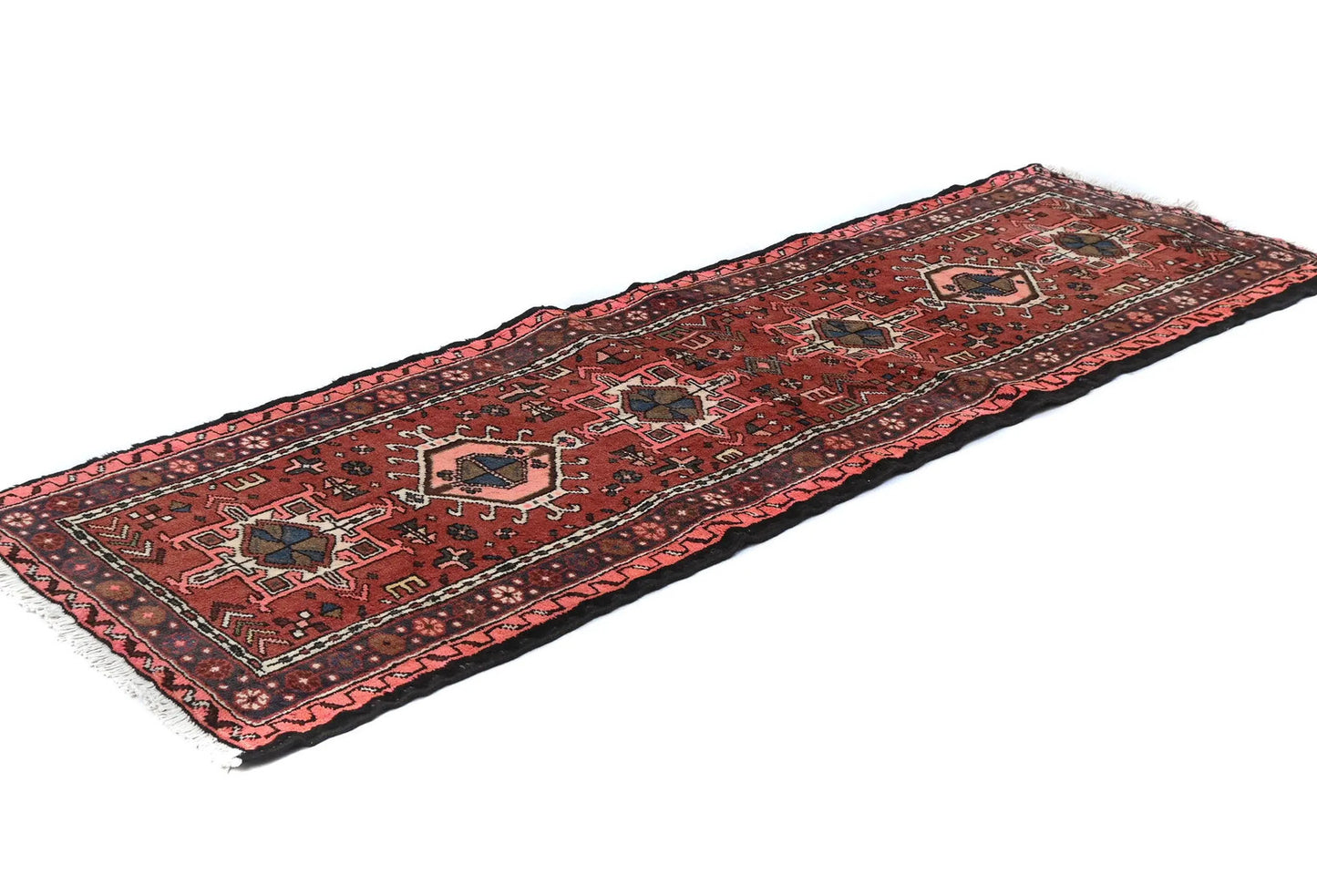 Vintage Handmade Tribal Geometric Oriental Rug