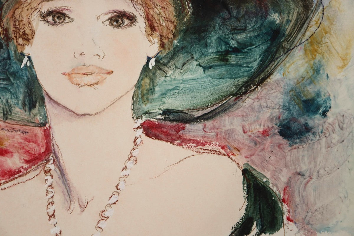 Bernard Charoy Original Oil On Arches Paper "Diana" Hand Signed, 47X37Cm, Framed