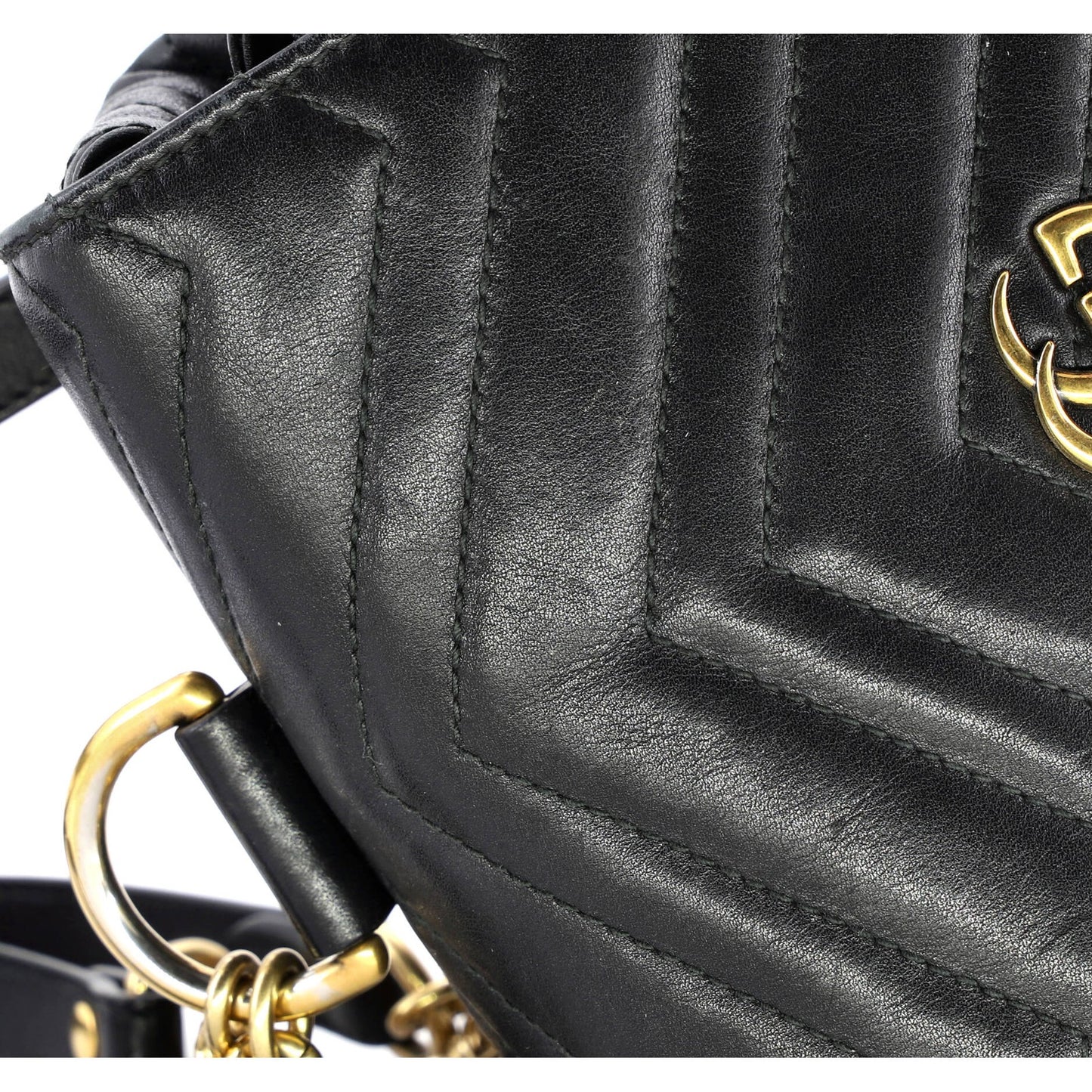 Gucci Gg Marmont Drawstring Backpack Matelasse Leather Mini