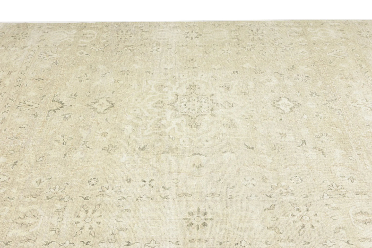 Transitional Oriental Rug Muted Floral Design