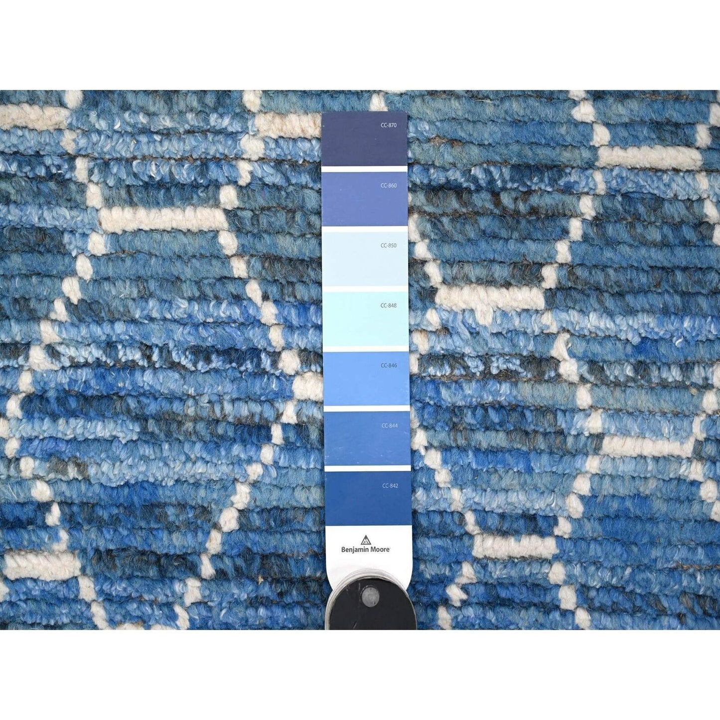 12'X16'1" Alaskan Blue Hand Knotted Moroccan Extra Large Oriental Rug