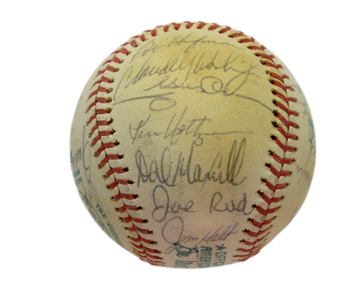 1970S Oakland A'S Team Signed Oal Baseball (30)