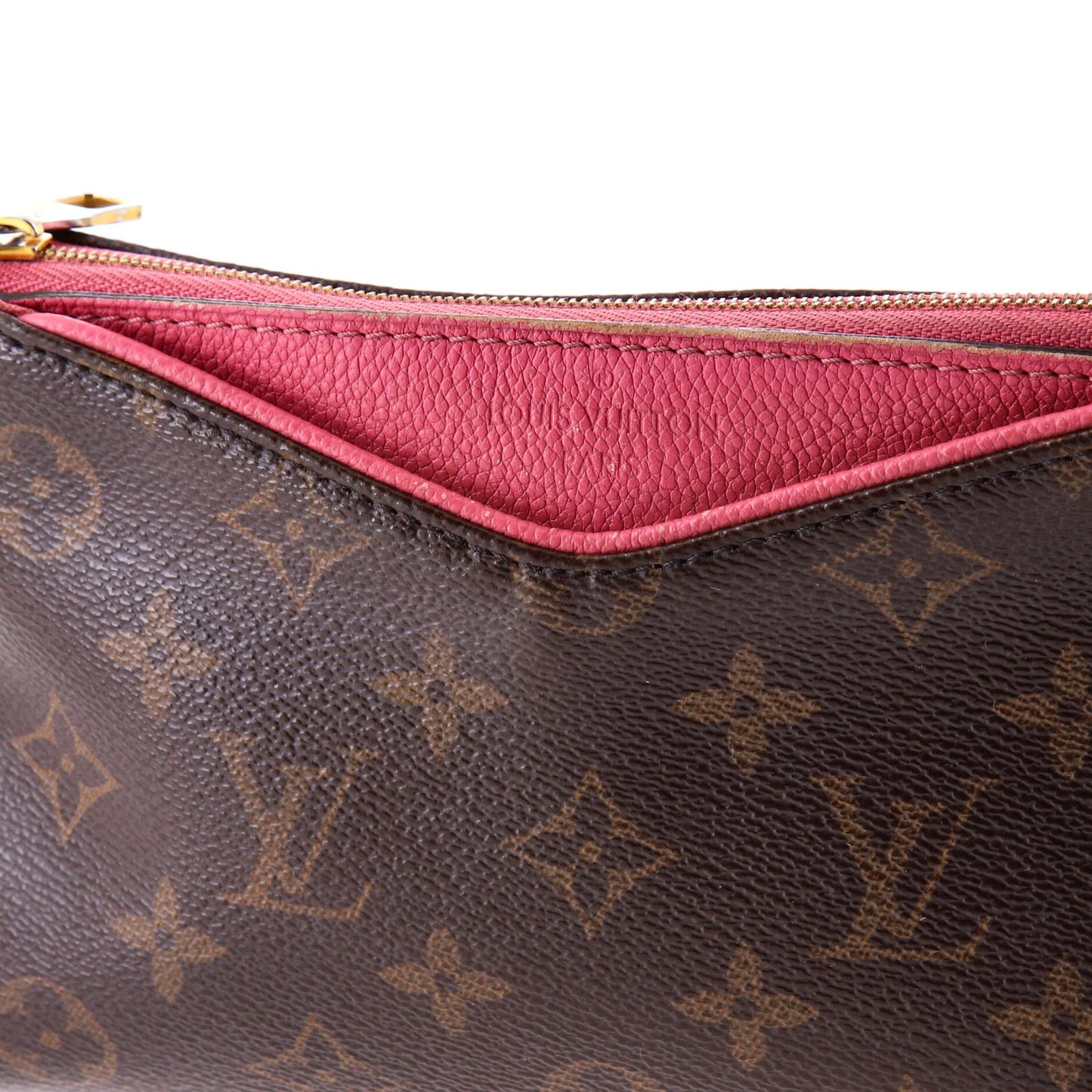 Louis Vuitton Pallas Clutch Monogram Canvas With Leather