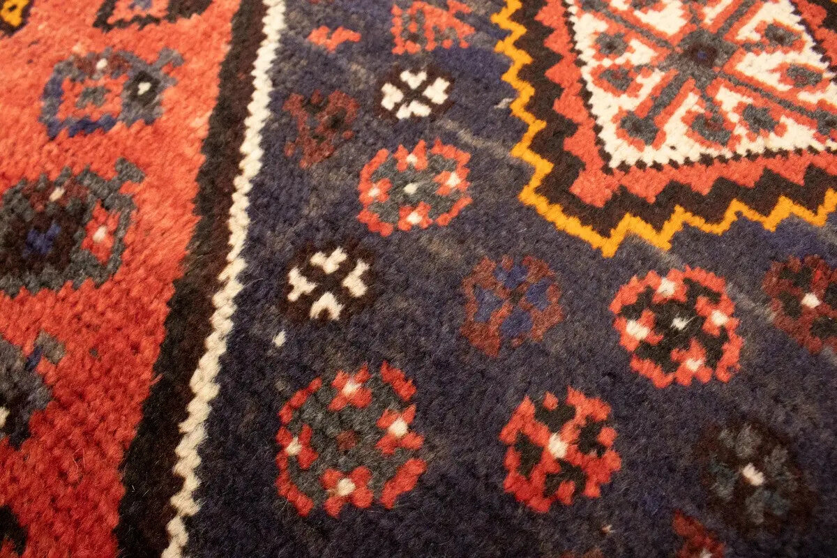 Rare Vintage Handmade Wool Oriental Rug Tribal