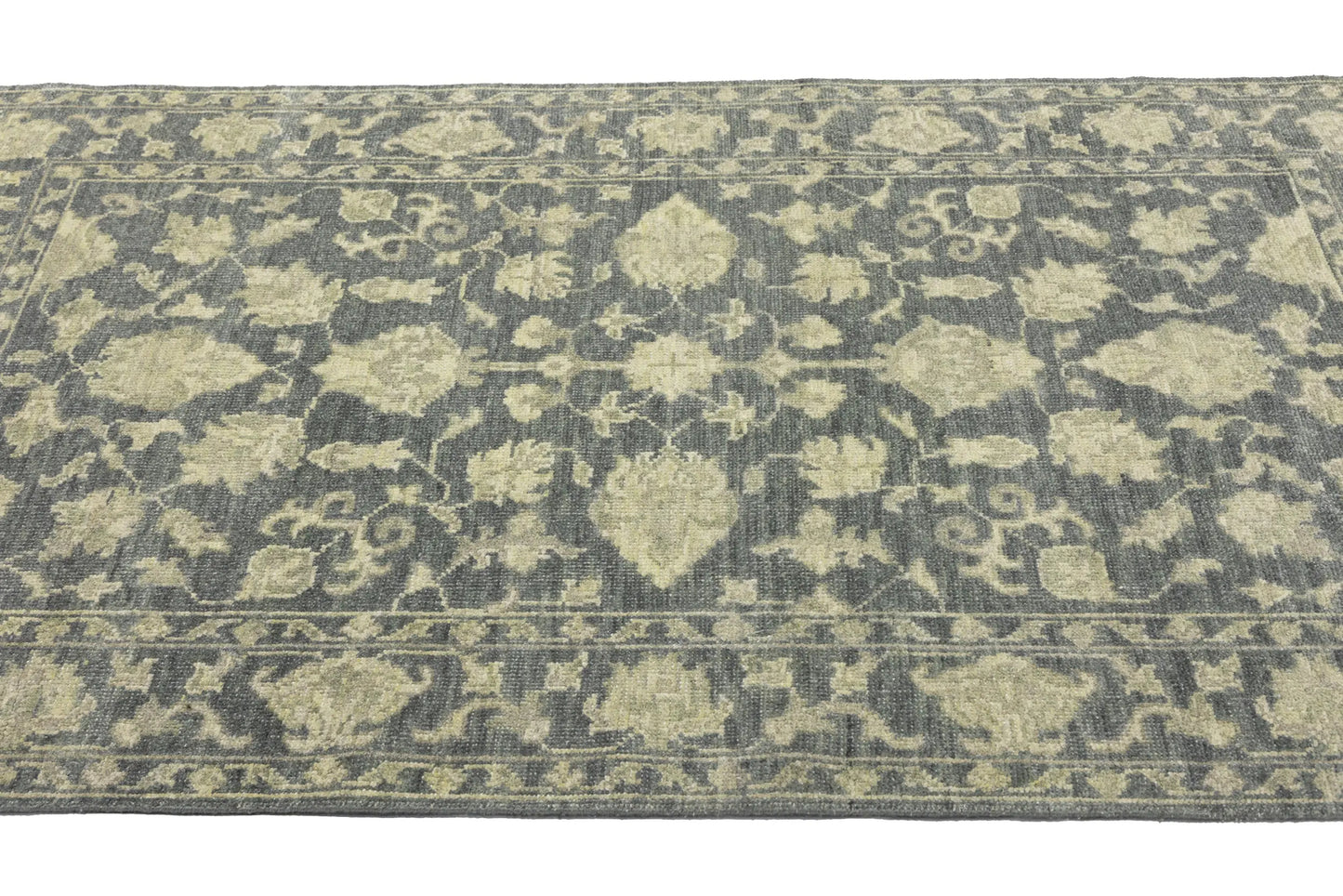 Hand-Knotted Floral Transitional Oriental Rug