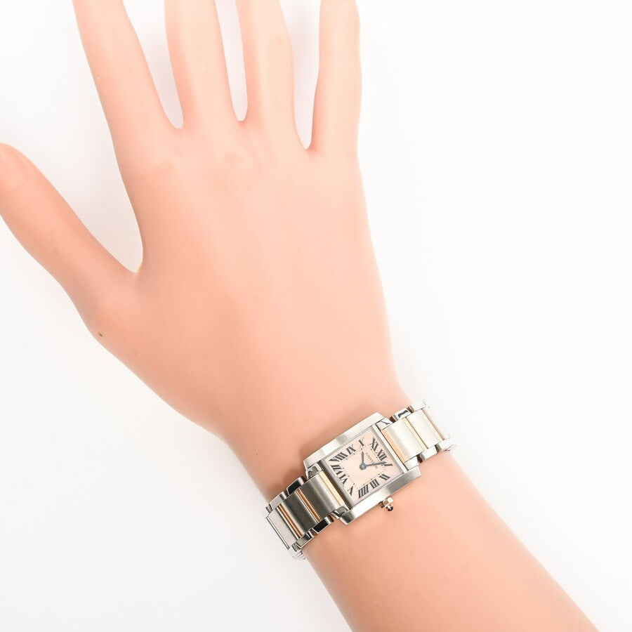 Cartier Tank Franaise Sm W51027Q4 Pink Ladies Used Watch #41422