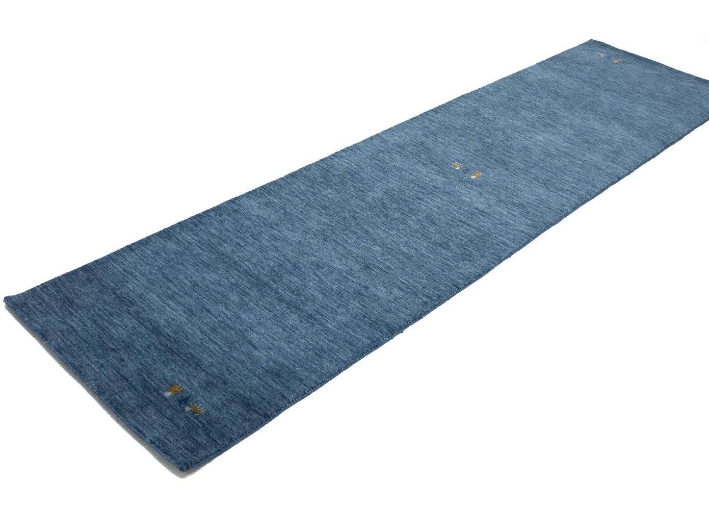 Modern Gabbeh Runner Rug 3X10 Ft Steel Blue