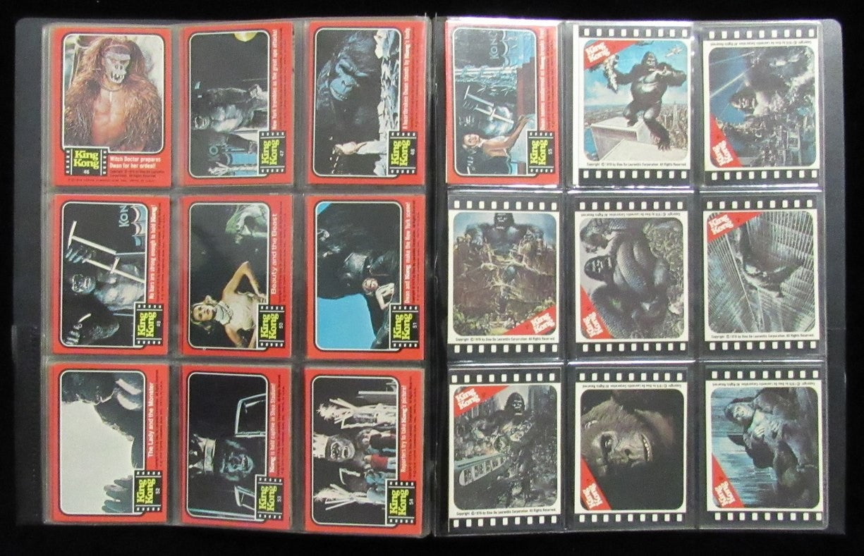 1976 Topps King Cong Complete 55 Card Set 11/11 Stickers 197530