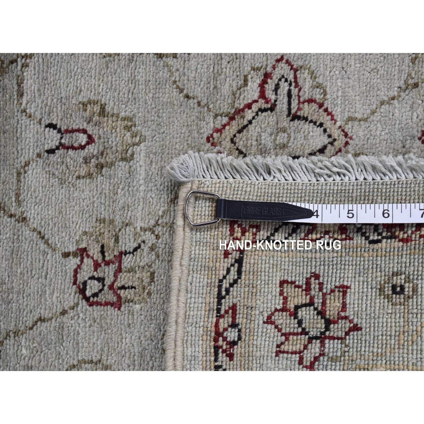 2'8"X13' Gray Overdyed Ziegler Mahal Pure Wool Hand Knotted Runner Rug