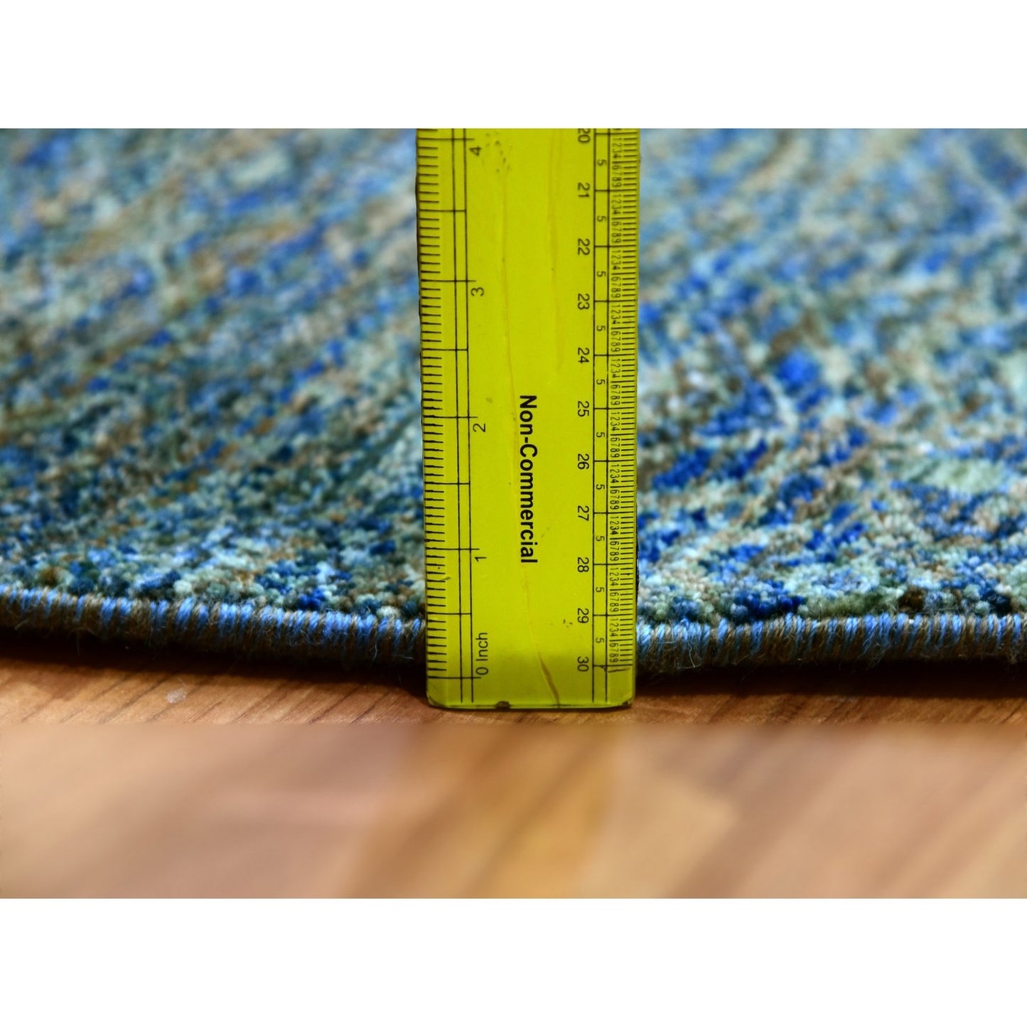 10'X10' Green 100% Wool Hand Knotted Kohinoor Herrita Round Oriental Rug
