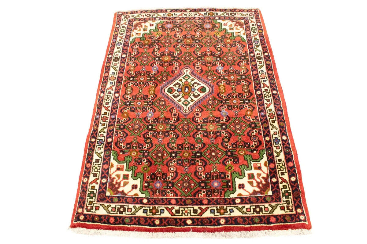 Handmade Oriental Rug Small Floral Tribal