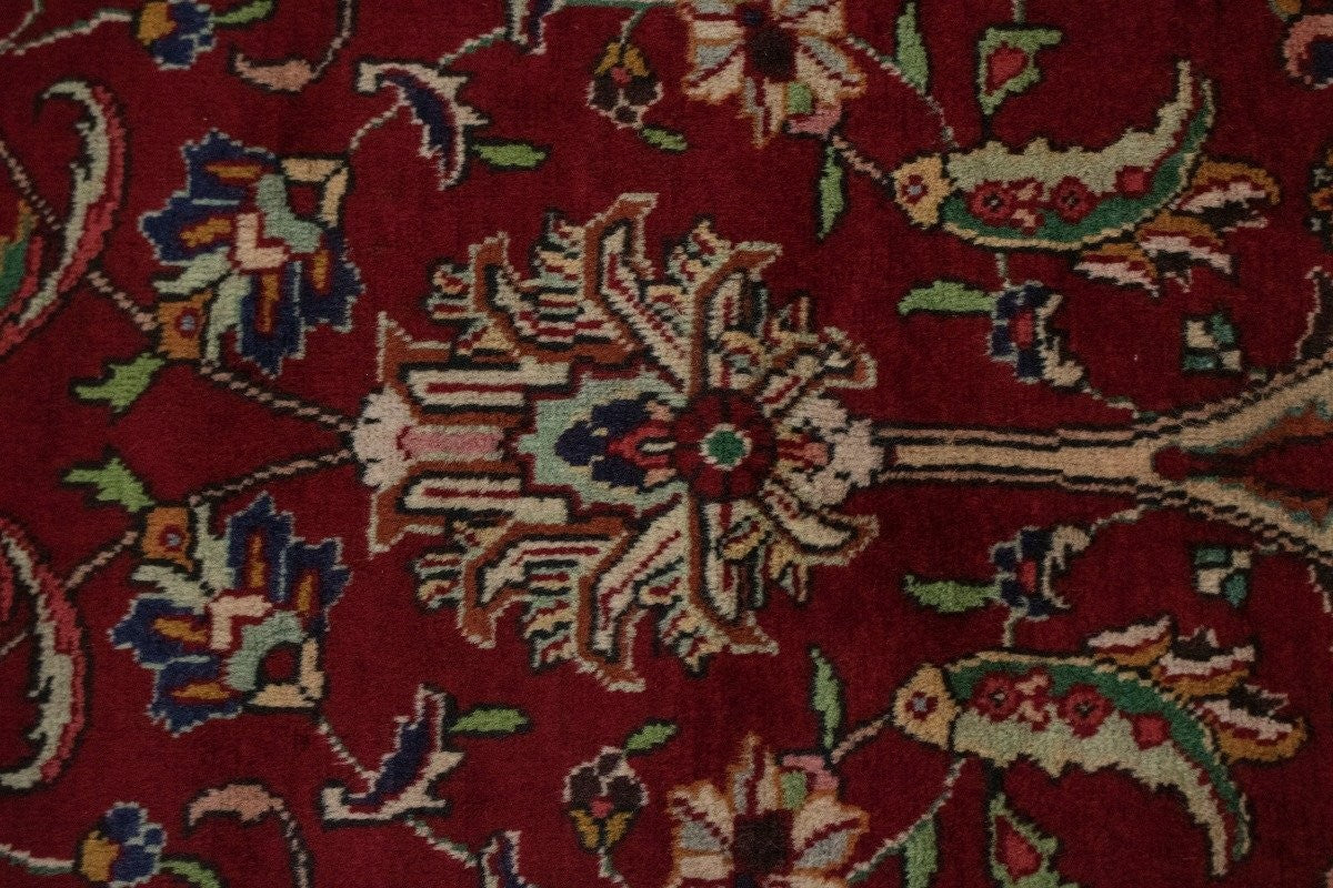 Vintage Handmade Wool Oriental Rug Classic Floral