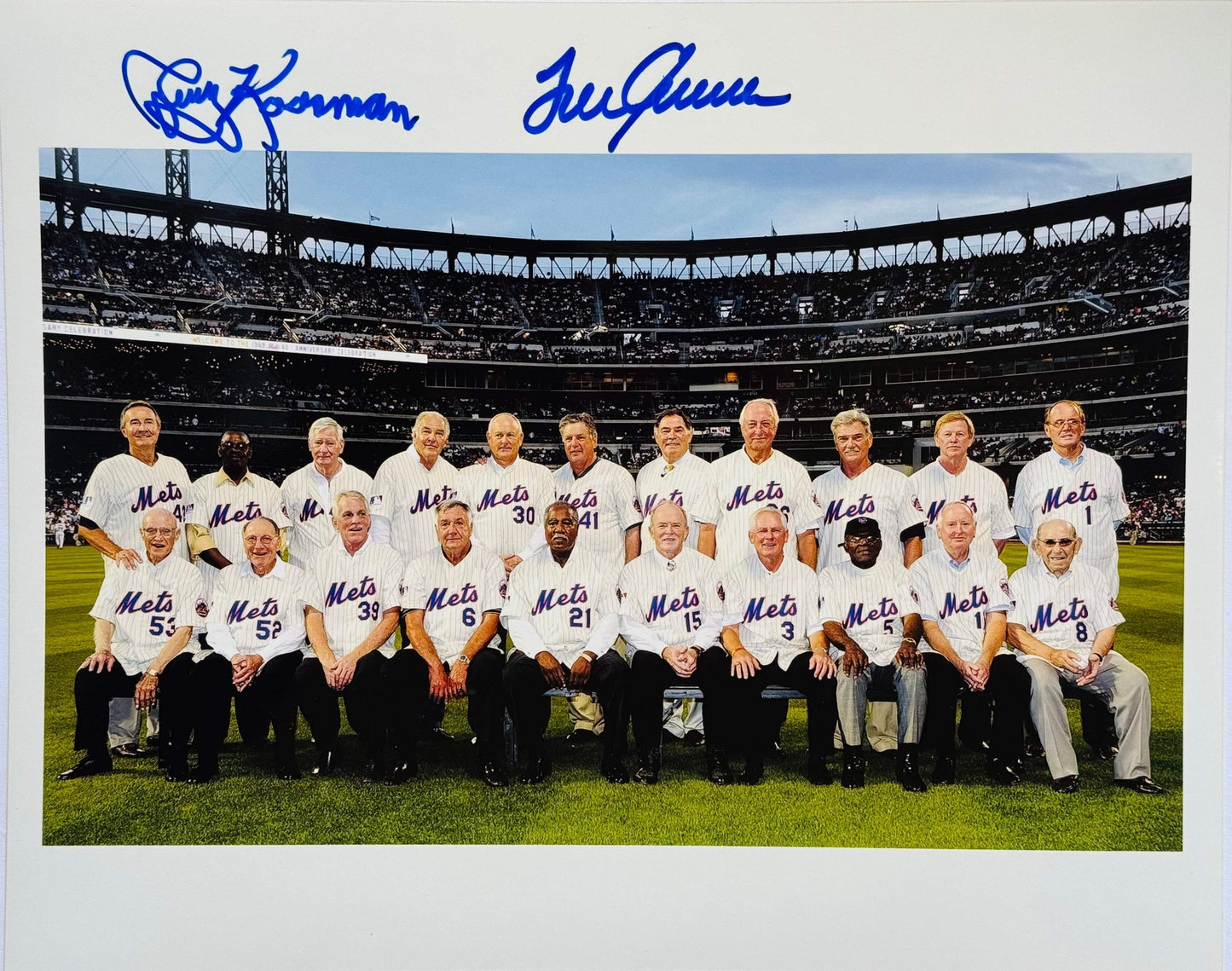 Jerry Koosman & Tom Seaver Autographed 8X10 Miracle Mets Reunion Photo