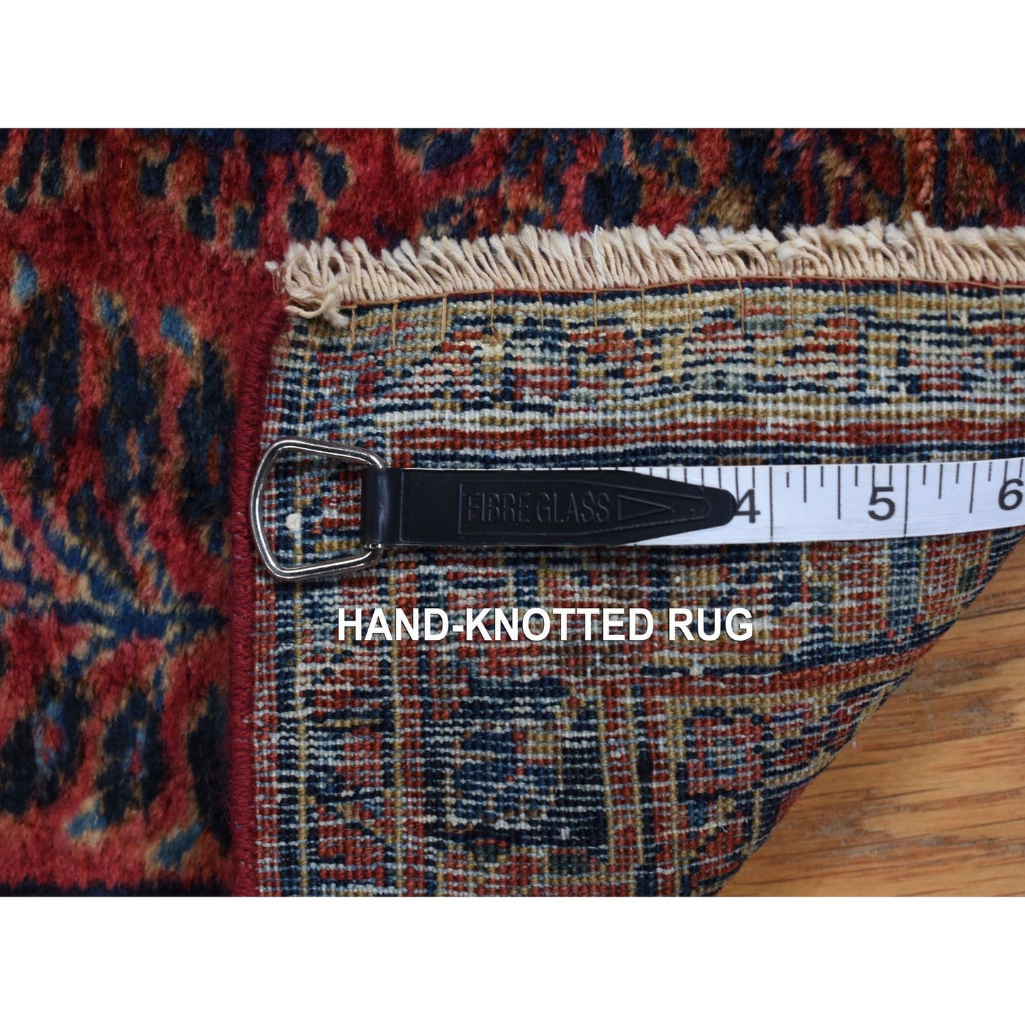 2'2"X13'1" Red Antique Zoroastrian Saroogh Hand Knotted Wool Runner Rug