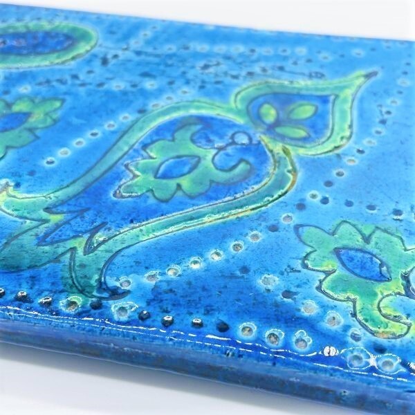 Vintage Bitossi Aldo Londi Box Blue & Green Art