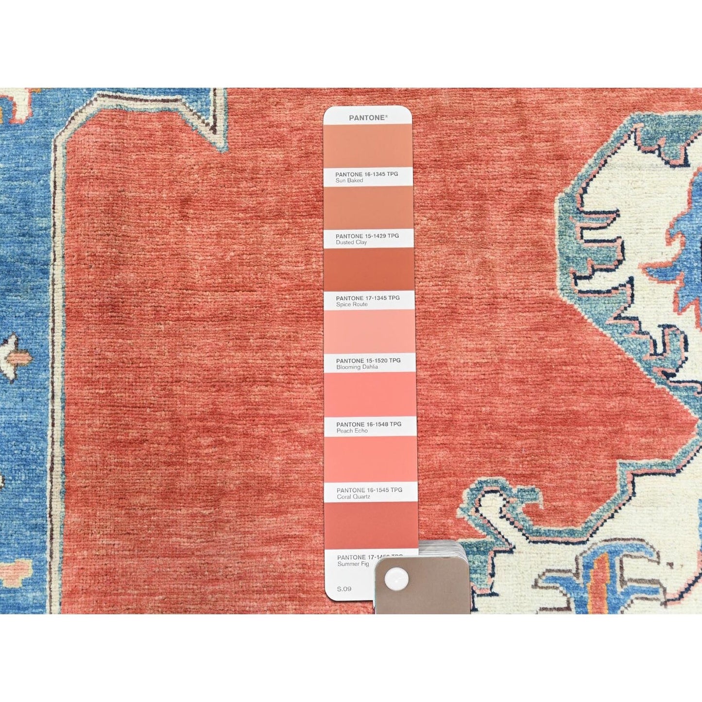 12'X14'7" Imperial Red Afghan Peshawar Heris Wool Hand Knotted Rug
