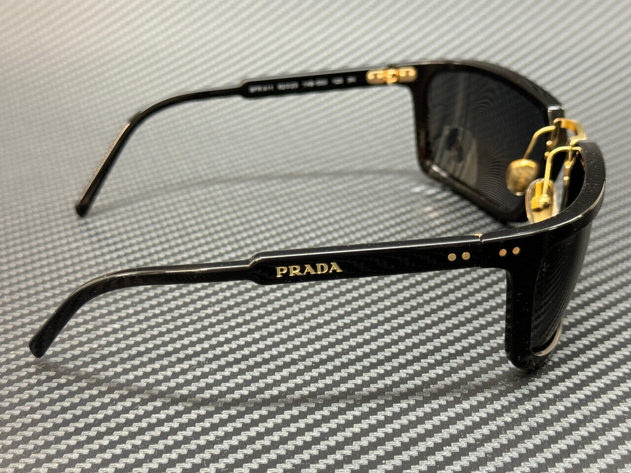 Prada Pr A11S 1Ab5S0 Black Dark Grey Men'S 62 Mm