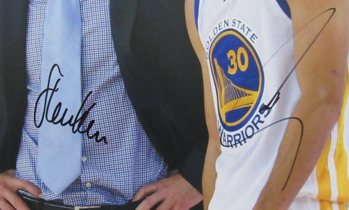 Steph Curry/Steve Kerr Dual-Autographed 11X14