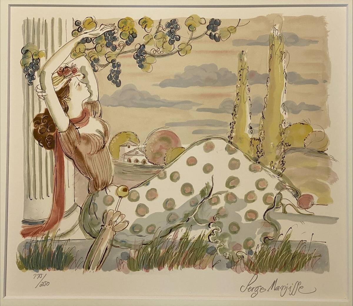 Serge Marjisse Original Lithograph Print Ed250 Signed Framed French Art