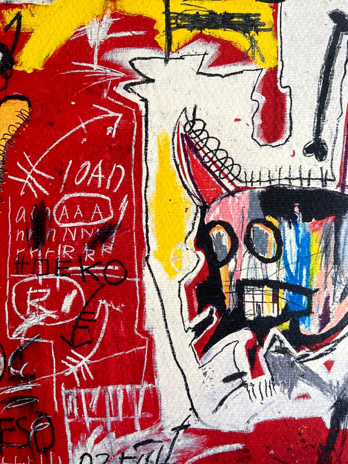 Jean-Michel-Basquiat, Coa Lithograph Signed Numbered In Pencil
