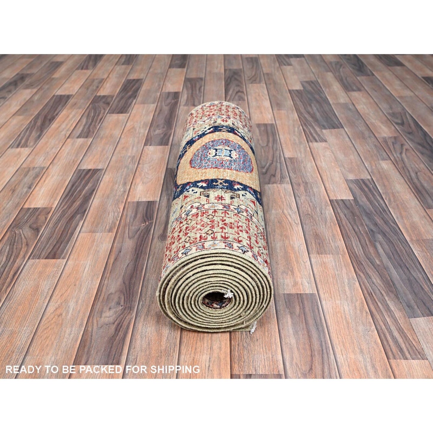 2'7"X15'10" Brown Hand Knotted Wool Mamluk Dynasty Xl Runner Oriental Rug