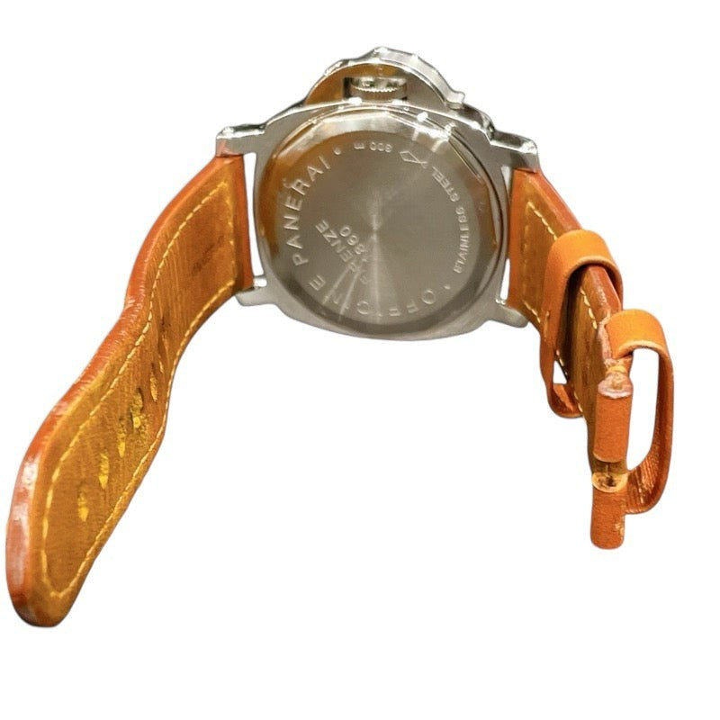 Panerai Luminor Marina Pam00003 White Silver Leather Strap
