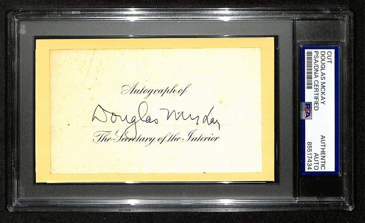 Douglas Mckay Signed/Auto Cut On 3X5 Card Oregon
