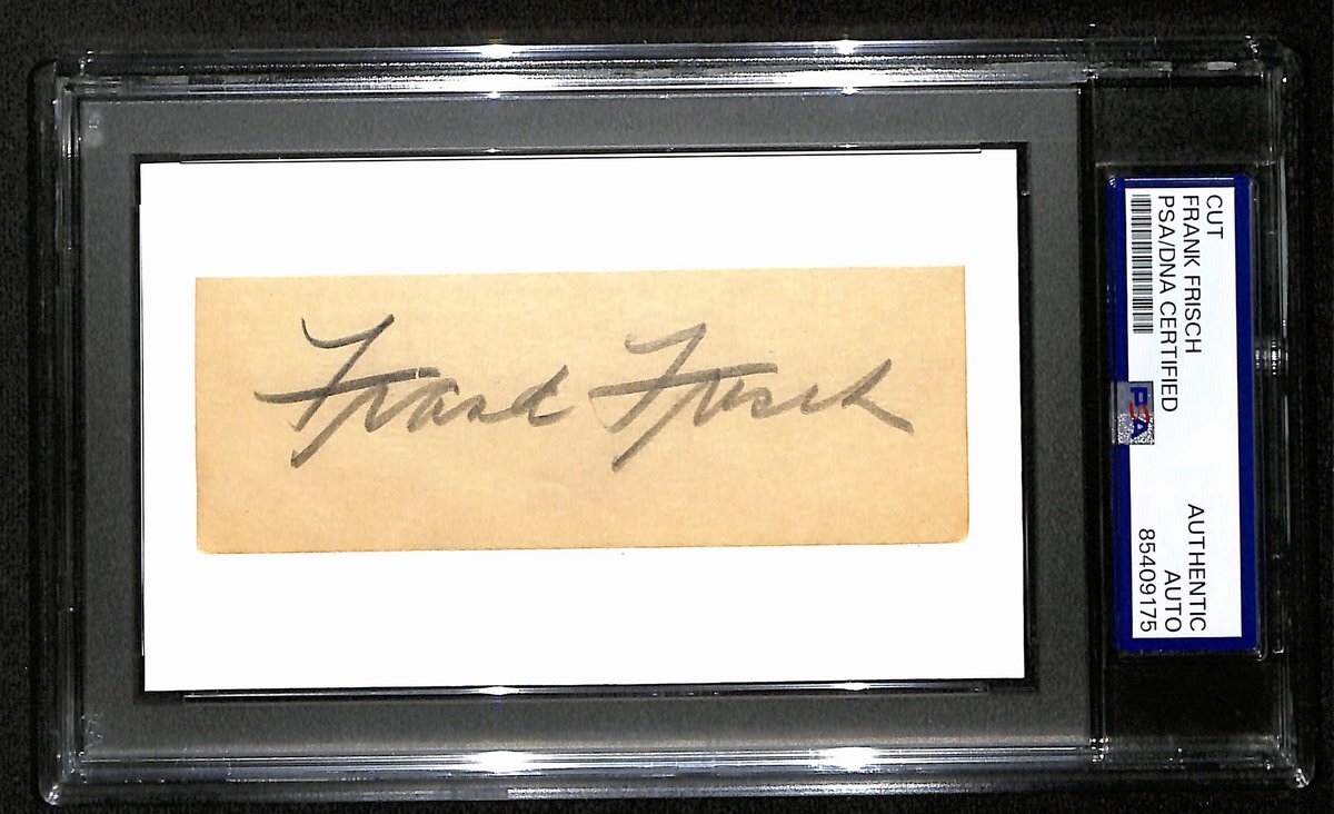 Frank Frisch Hof Signed/Auto Cut On 3X5 Index