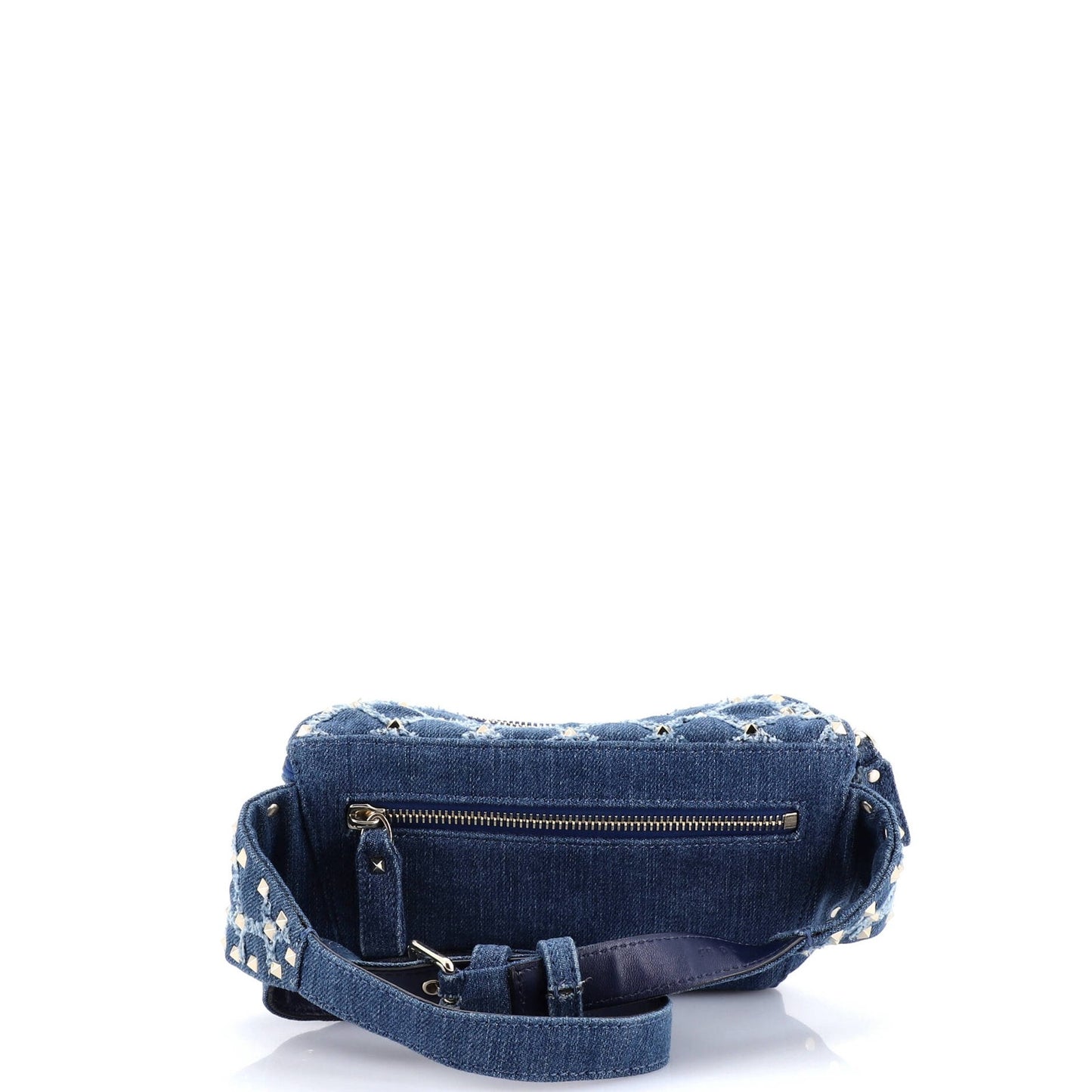 Valentino Garavani Rockstud Spike Belt Bag Quilted Denim