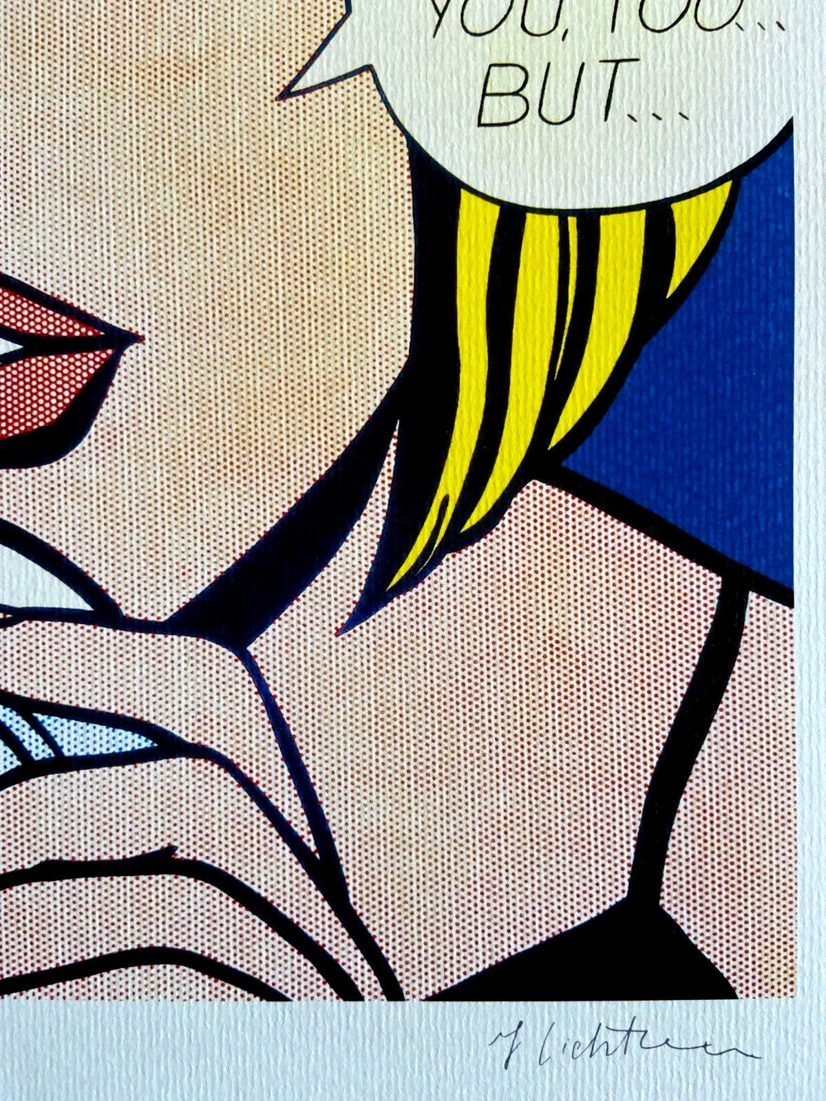 Roy Lichtenstein Lithograph Coa Original Signed