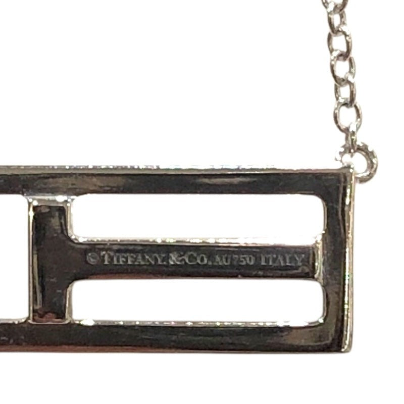 Tiffany & Co. T Two Open Partial Diamond Necklace 750Wg