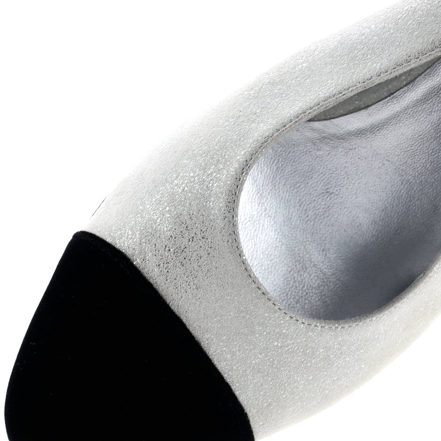 Chanel Womens Cap Toe Slingback Pumps Leather