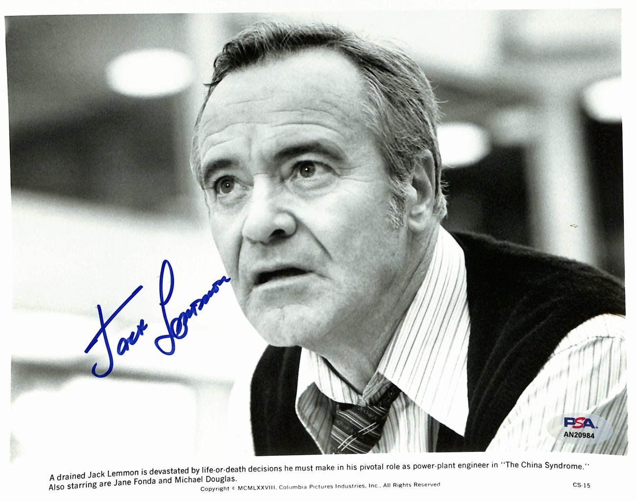 Jack Lemmon Signed/Auto 8X10 Photo "The China
