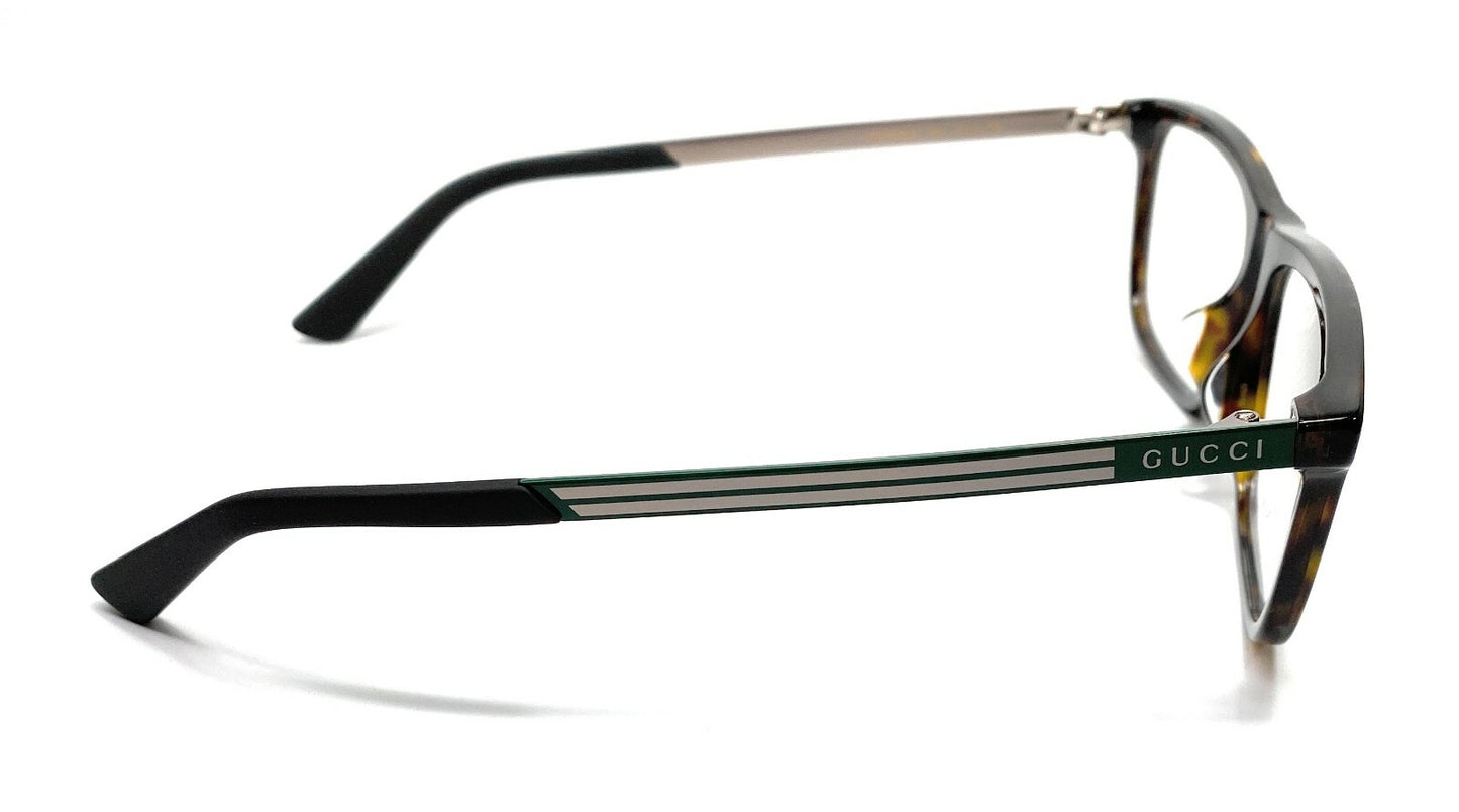 GUCCI GG0696OA 002 Rectangle Square Havana Men's