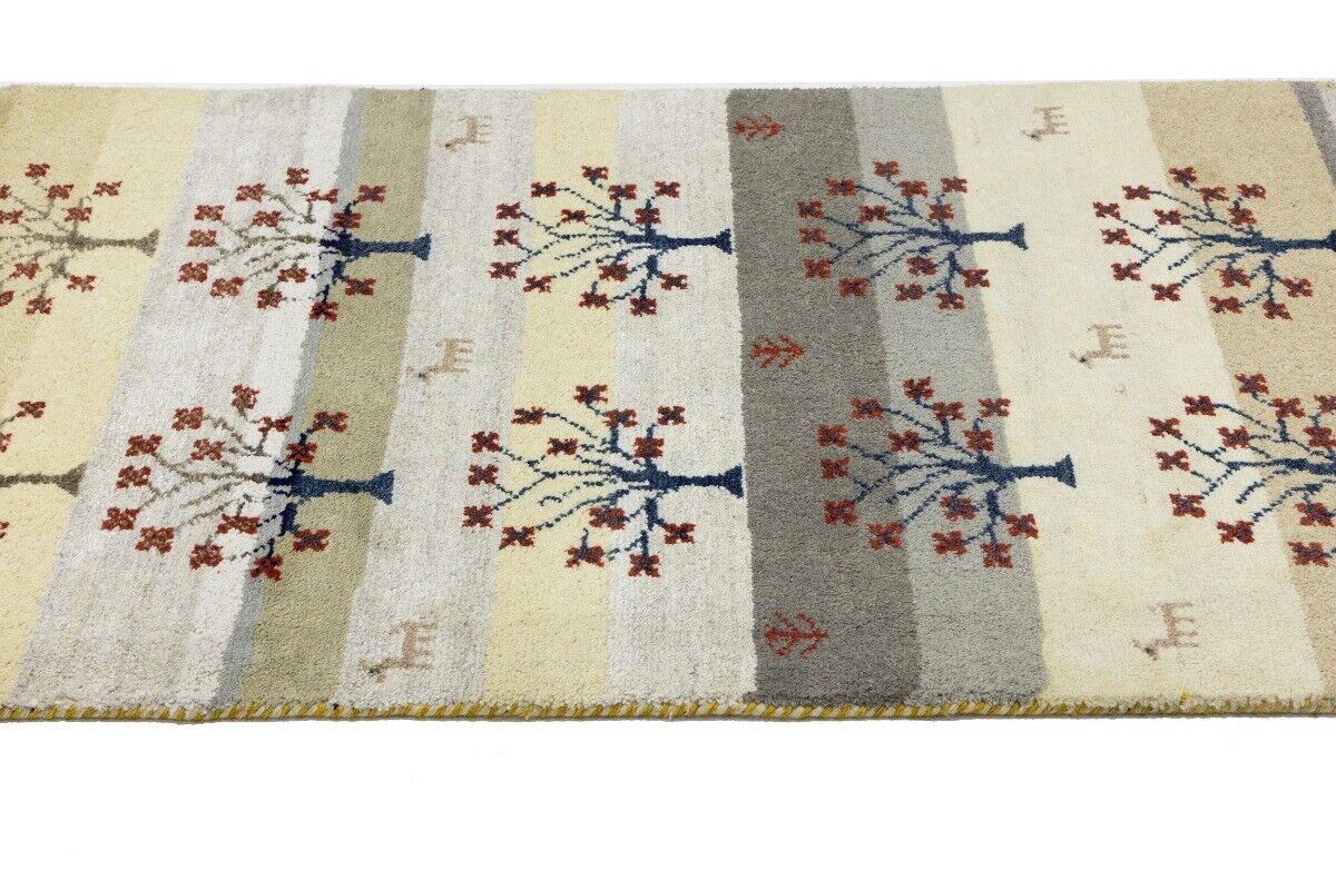 Multicolored Pictorial Tribal Rug Indo-Gabbeh