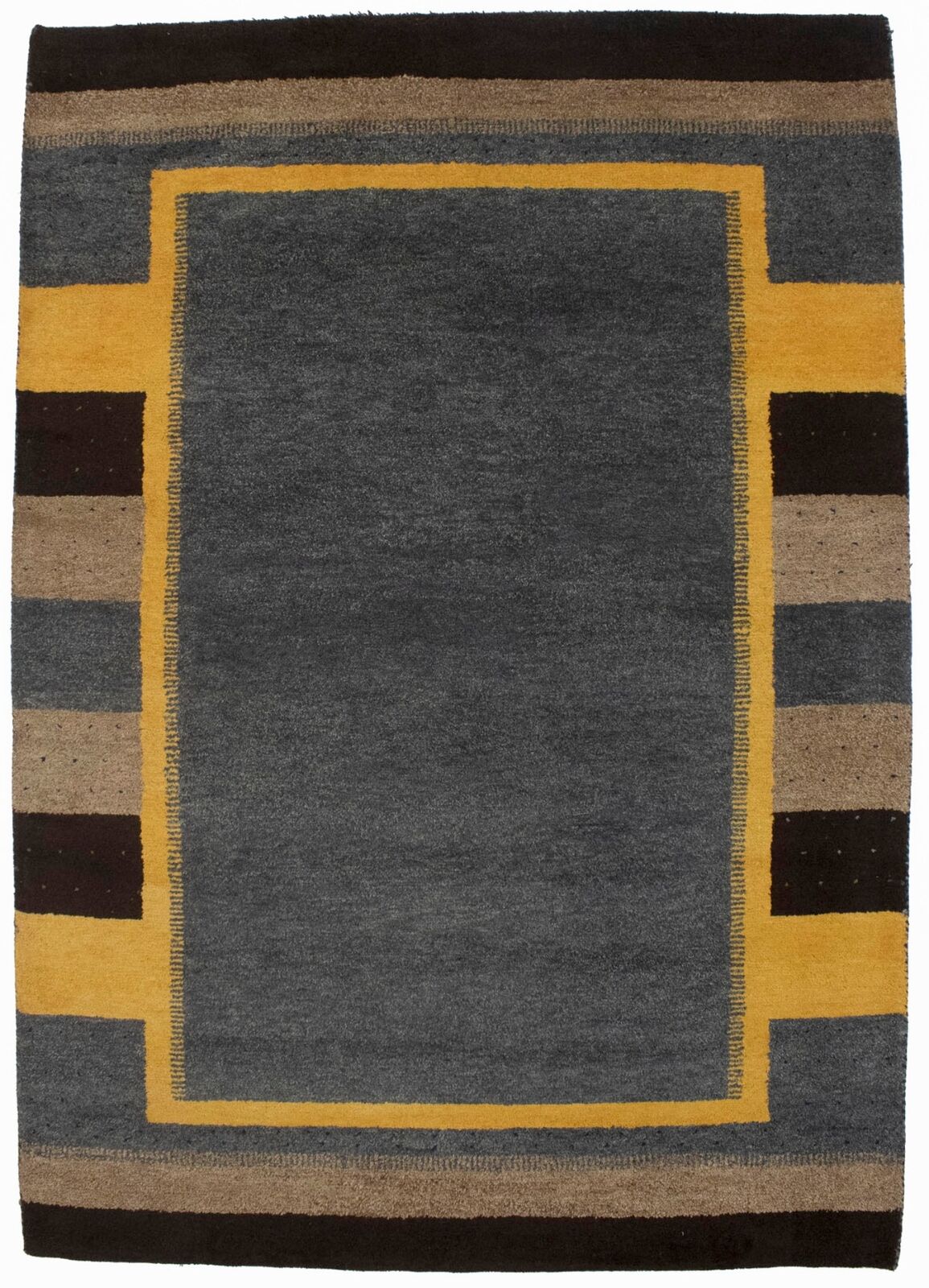 Handmade Indo-Gabbeh Oriental Rug Geometric