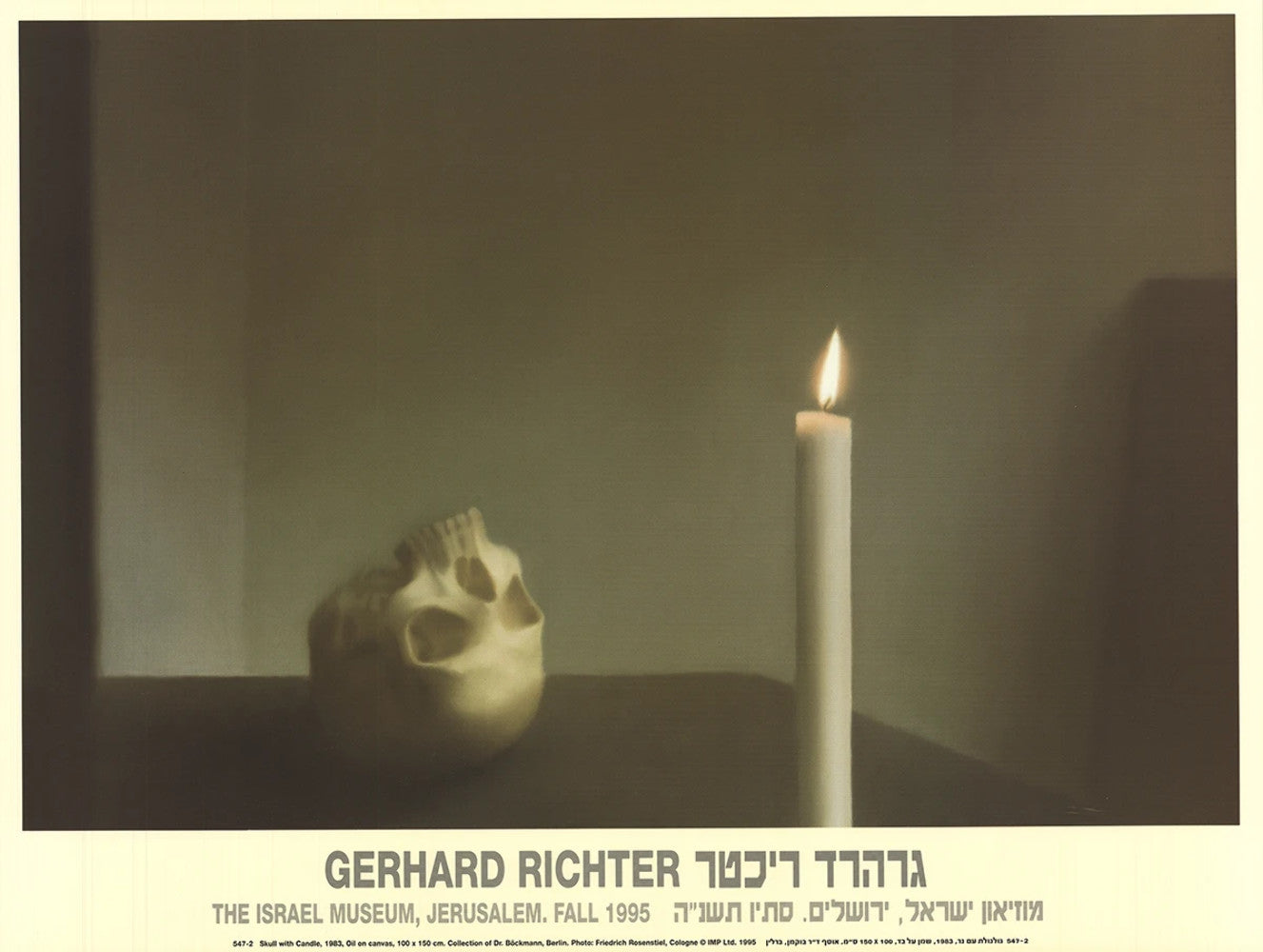 Gerhard Richter Skull With Candle " Poster Contemporary Brown, W